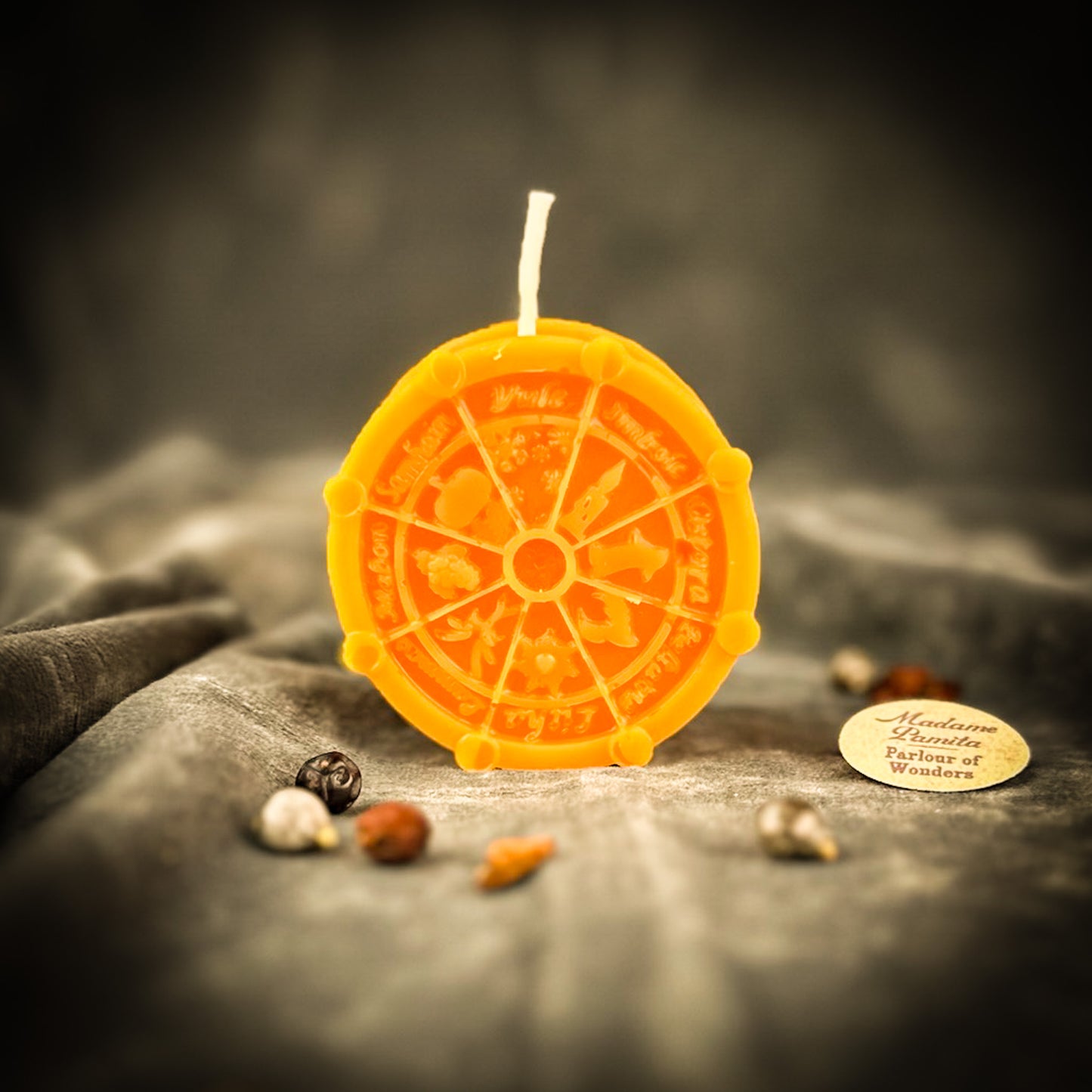 Orange Wheel of the Year Spell Candle