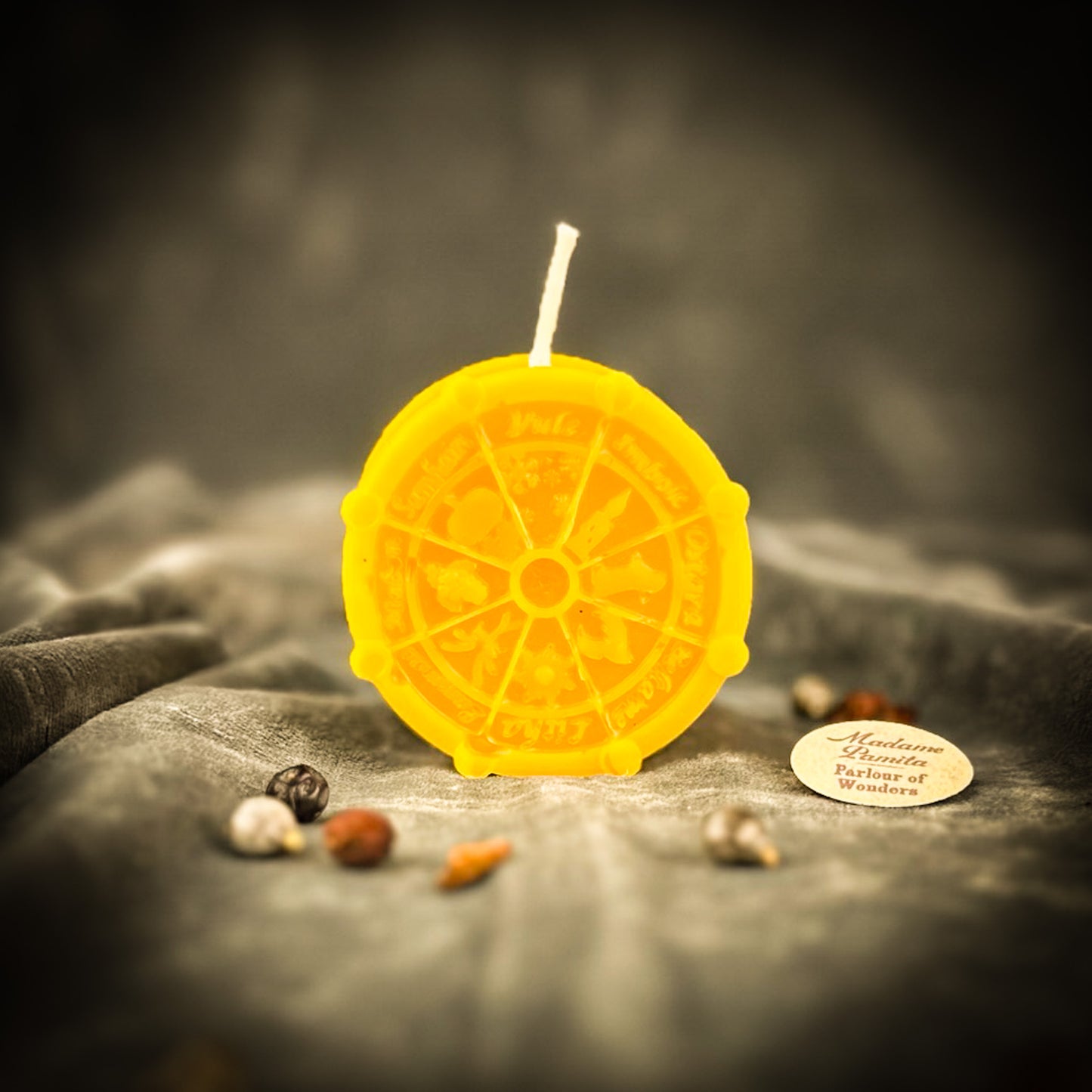 Yellow Wheel of the Year Candle 