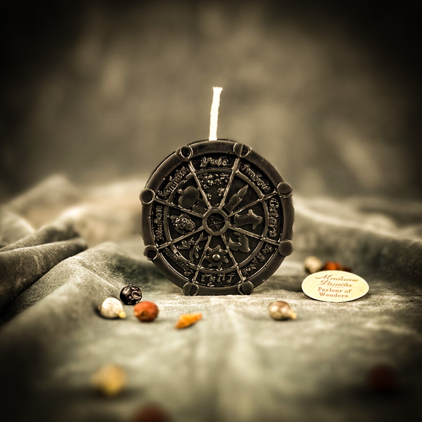 Black Wheel Year Spell Candle 
