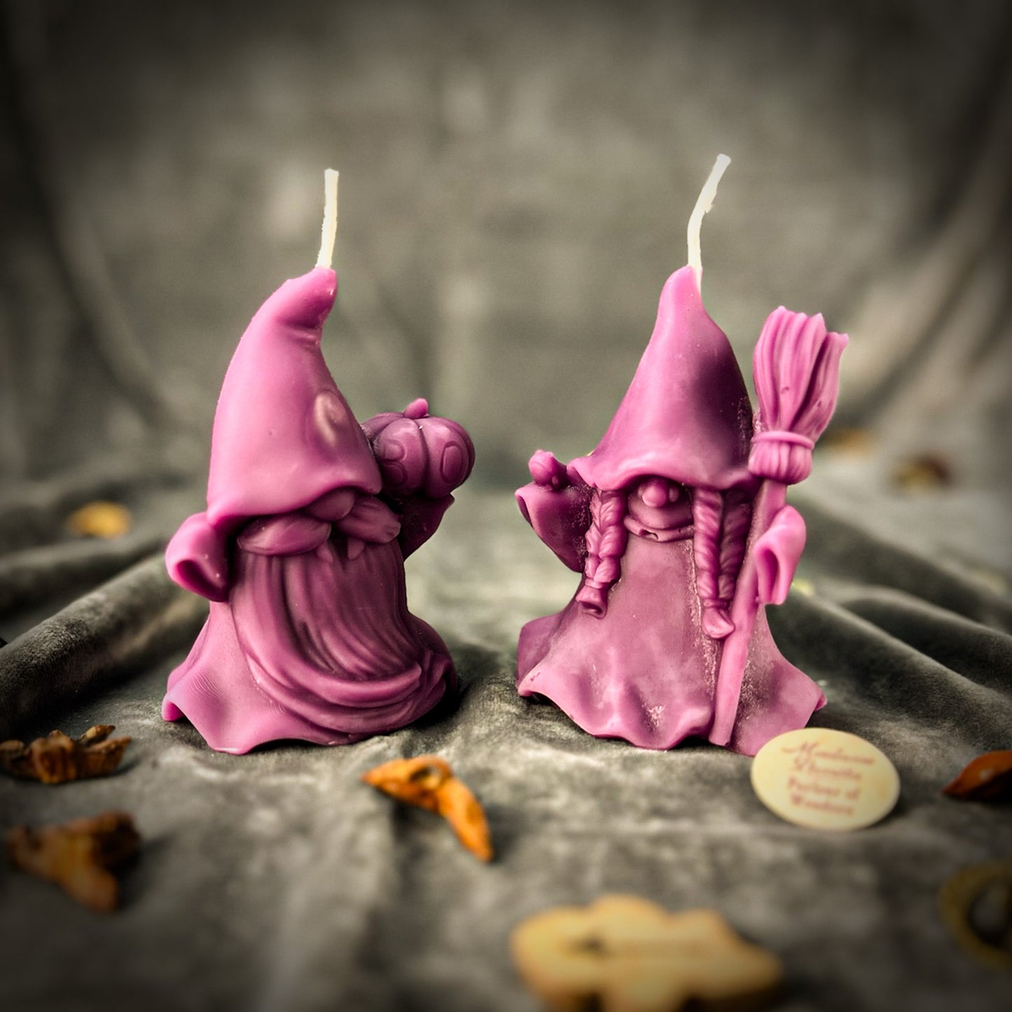 Purple Witch and Wizard Gnomes Set