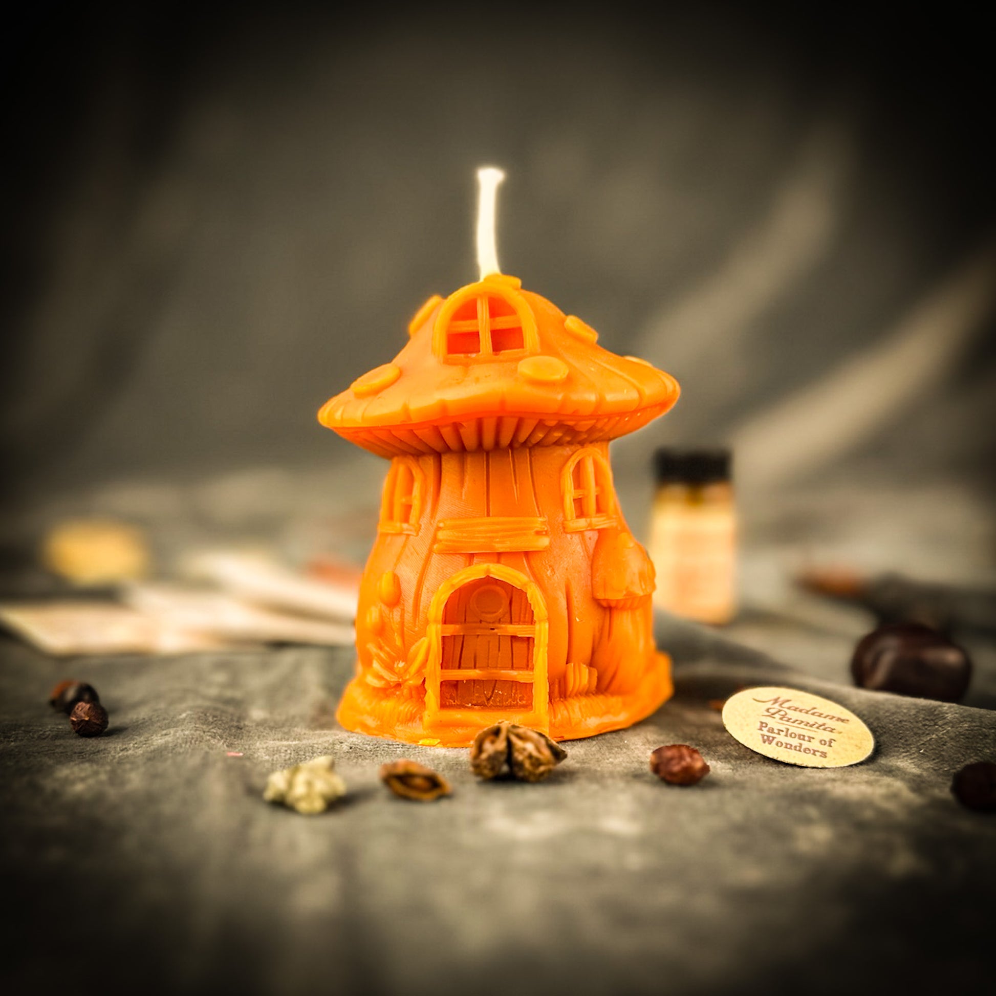 Cleansing Mushroom Fairy Hut Candle Spell Kit - Purification & Renewal Magic