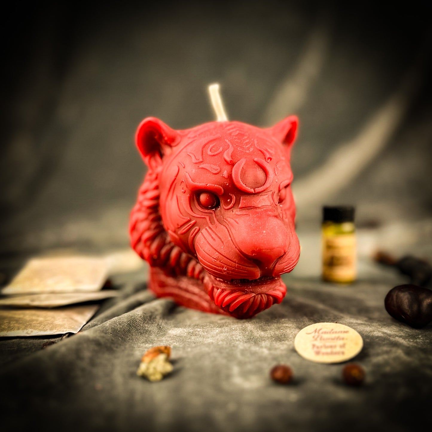 Courageous Tiger Candle Spell Kit - Bravery & Strength Magic