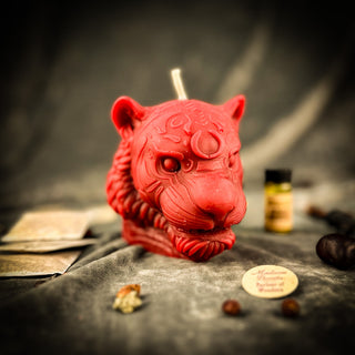 Courageous Tiger Candle Spell Kit - Bravery & Strength Magic