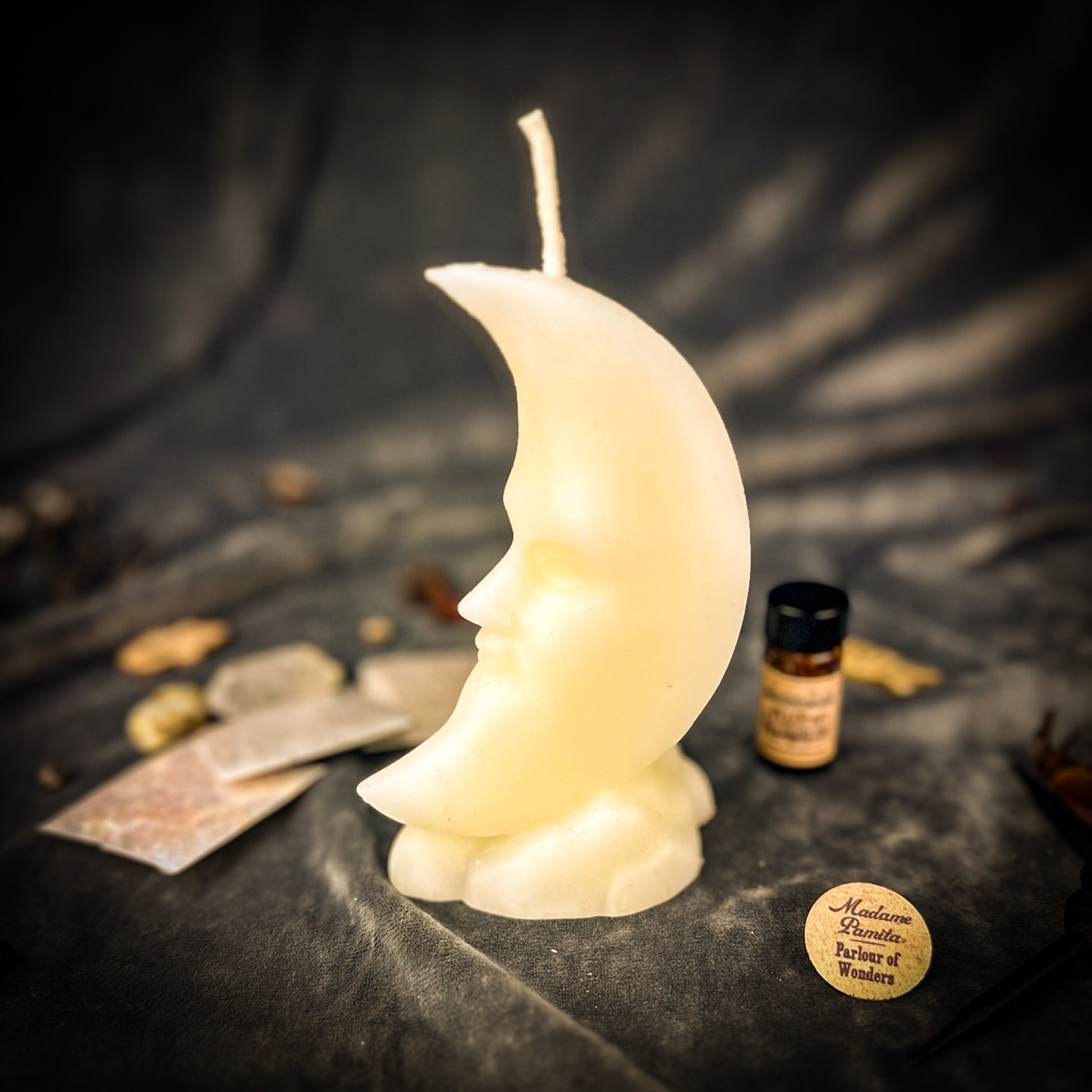 Crescent Moon Candle Spell Kit - Lunar Magic & Manifestation