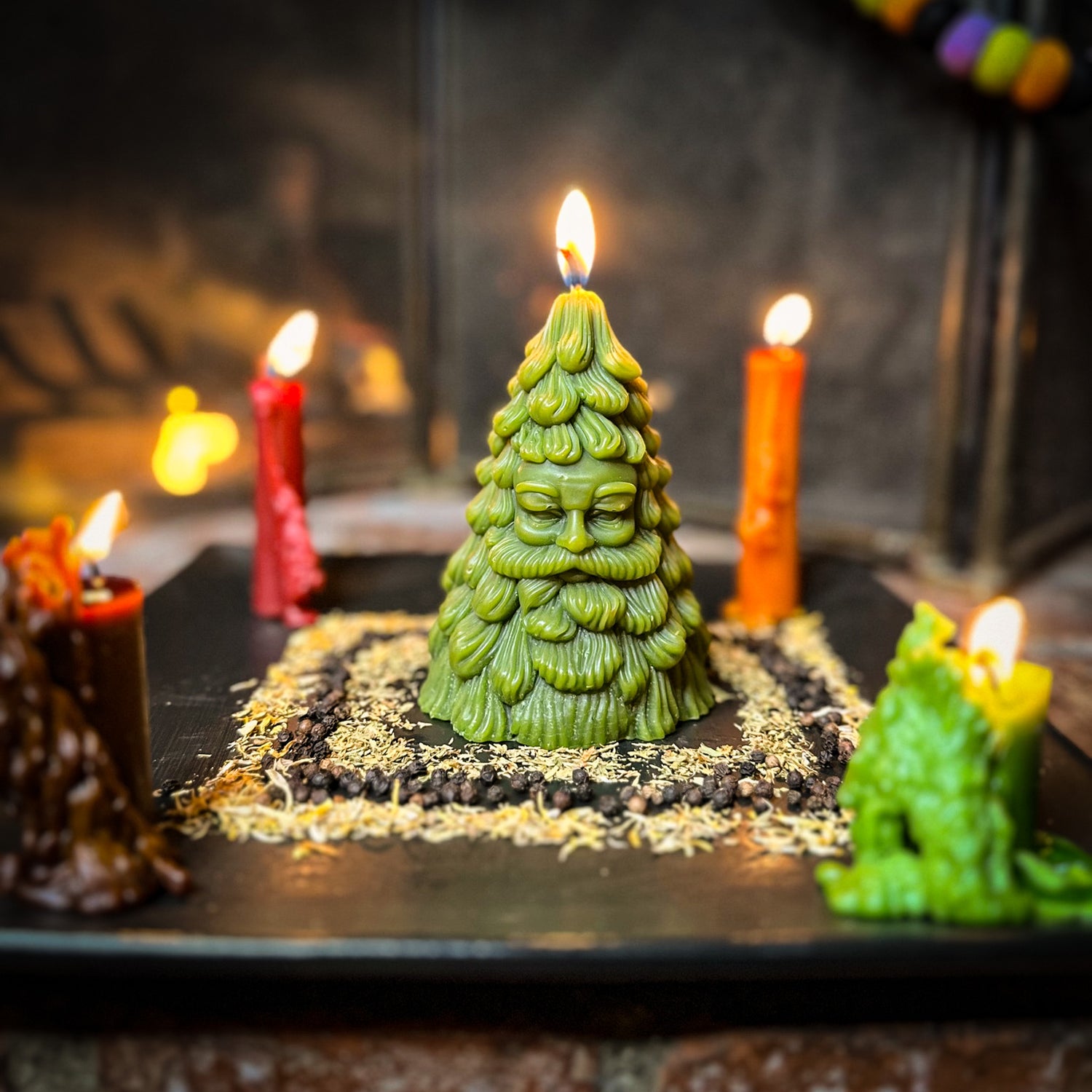 It is burning on Madame Pamita's New Moon Hearth Altar.