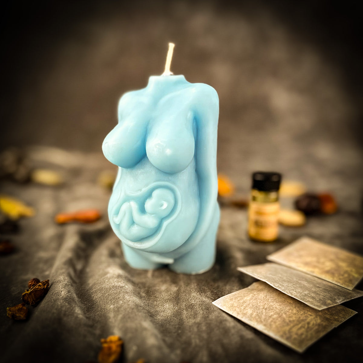 Divine Mother Pregnancy Beeswax Candle Spell Kit | Fertility, Pregnancy Blessing & Motherhood Magic