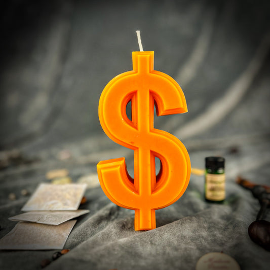 Dollar Sign Candle Spell Kit - Wealth & Luxury Magic
