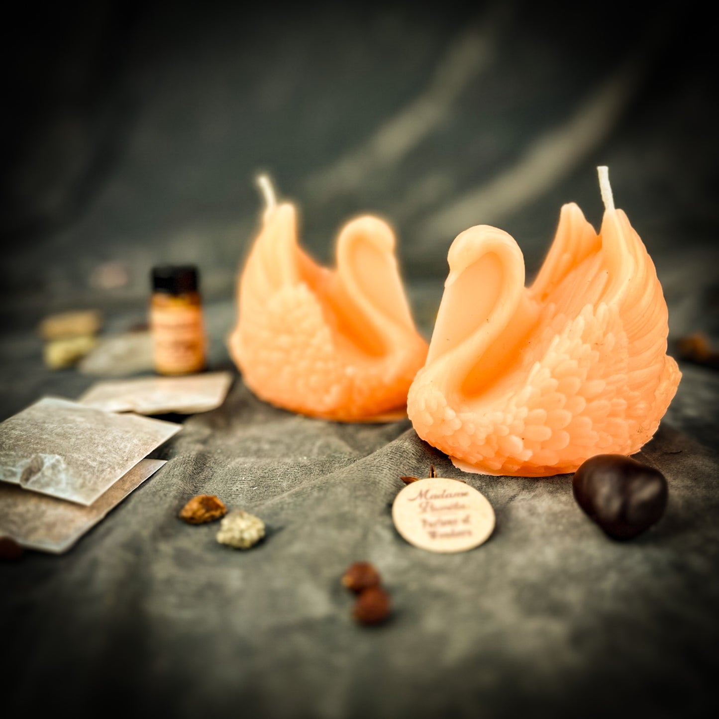 Elegant Swans Candle Spell Kit - Love & Partnership Magic