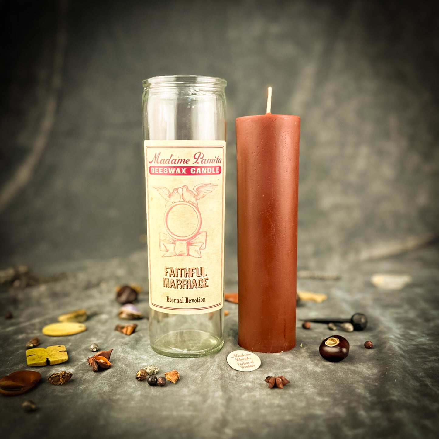 Faithful Marriage Beeswax Vigil Candle by Madame Pamita - Commitment & Fidelity