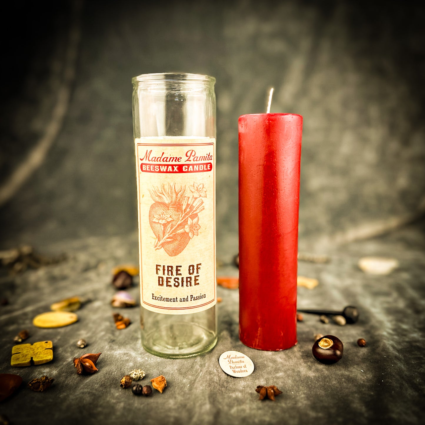 Fire of Desire Beeswax Vigil Candle by Madame Pamita - Passion & Sexual Attraction
