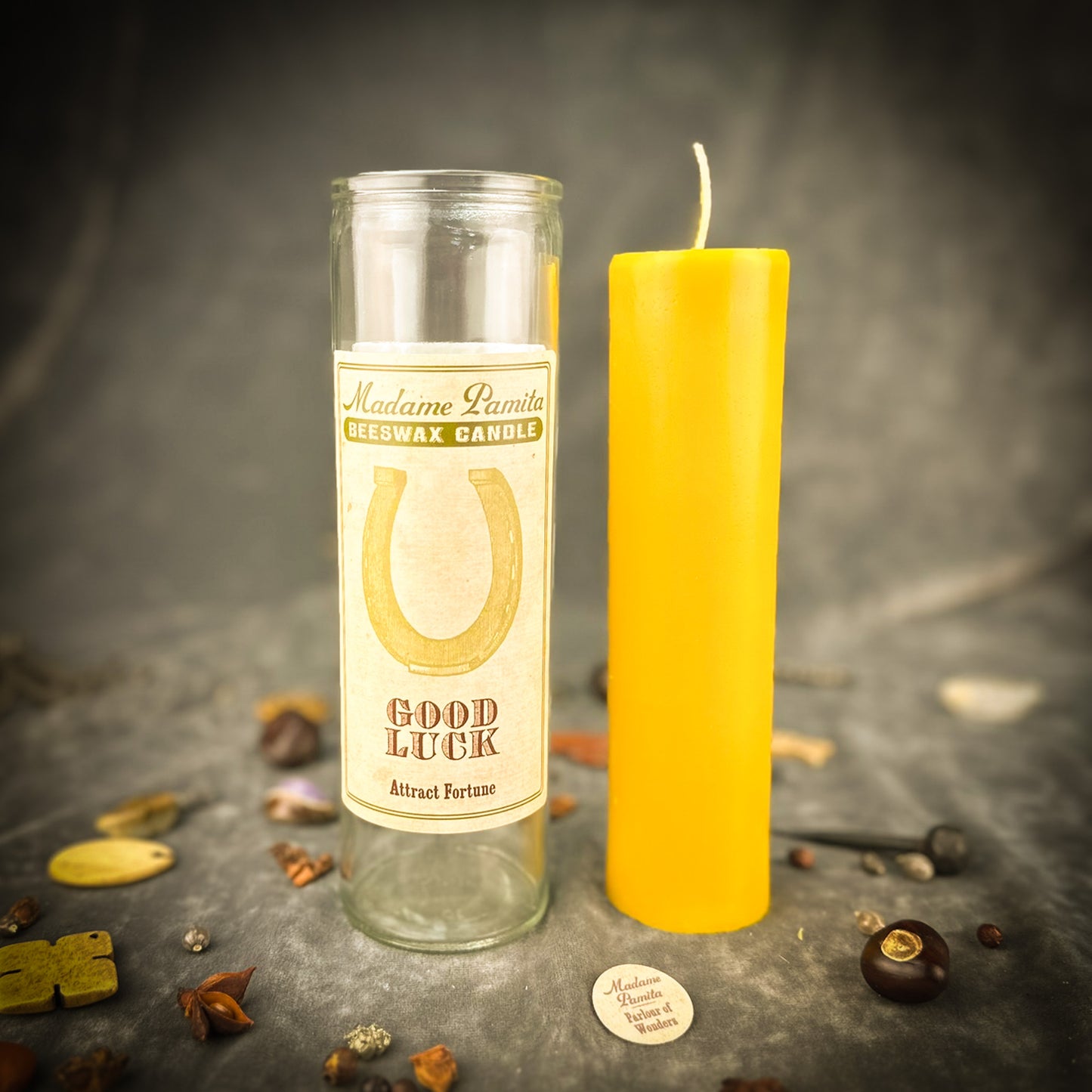 Good Luck Beeswax Vigil Candle by Madame Pamita - Lucky Breaks & Fortune