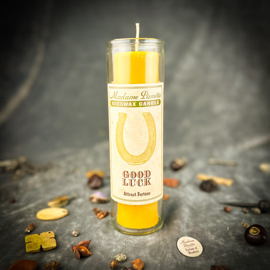 Good Luck Beeswax Vigil Candle by Madame Pamita - Lucky Breaks & Fortune