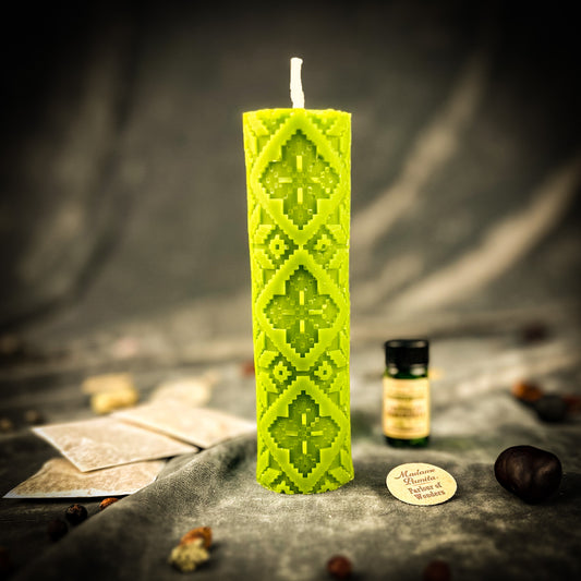Khrest Cross of Protection and Plenty Pillar Candle Spell Kit - Sacred Balance & Abundance Magic