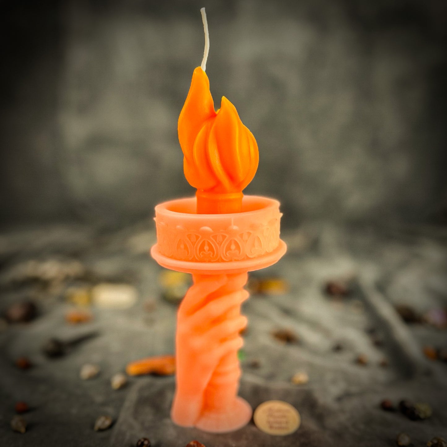 Pink Beeswax Liberty and Justice Candle 