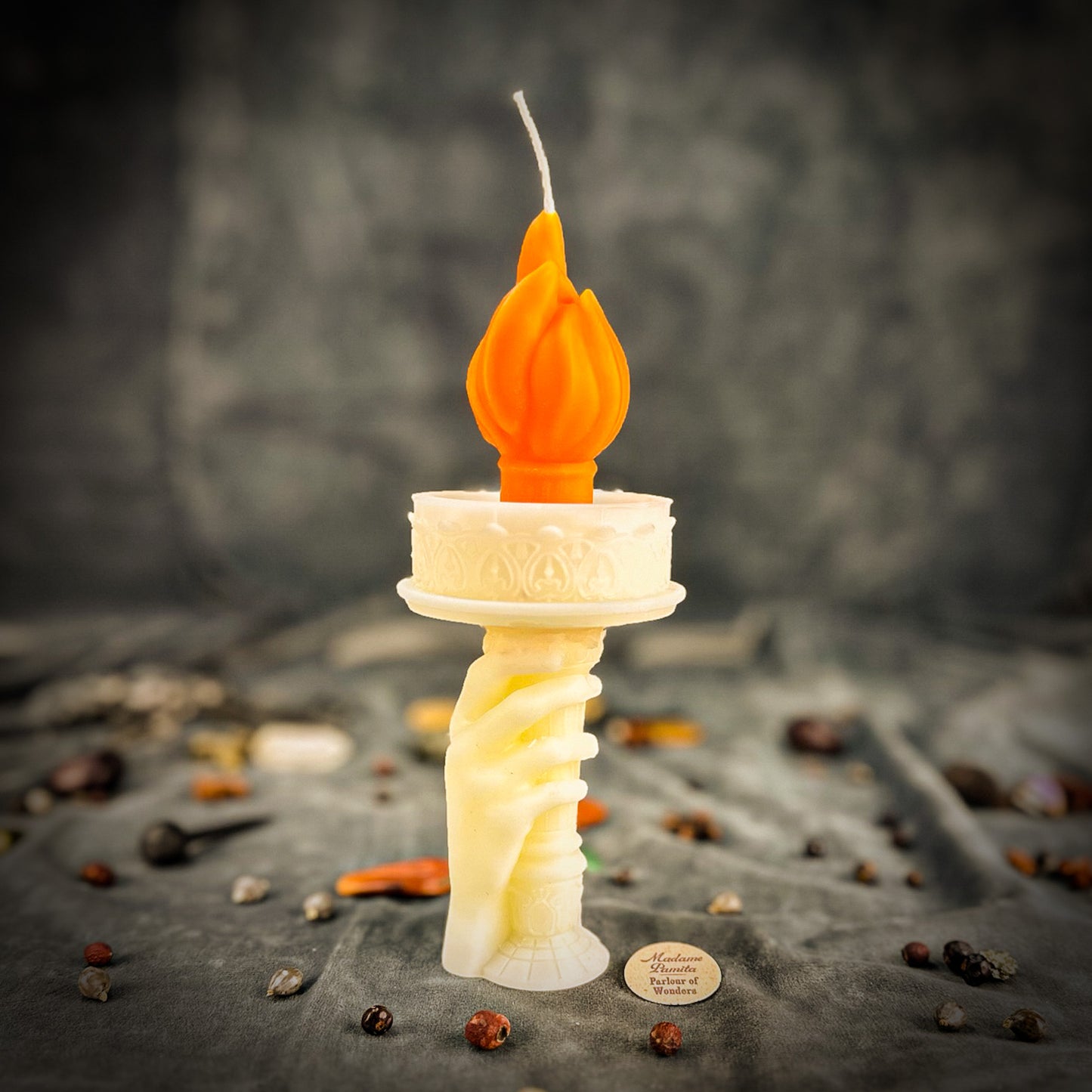 Beeswax Liberty and Justice Candle Spell Kit for the Resistance White