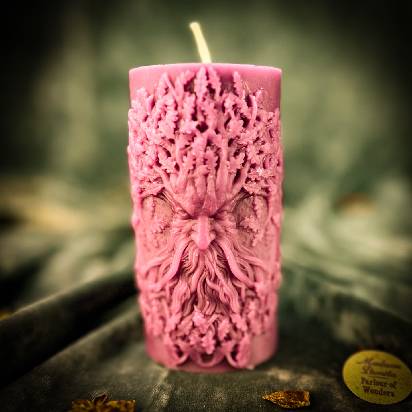 Purple Lisovyk Spirit of the Forest Pillar Candle