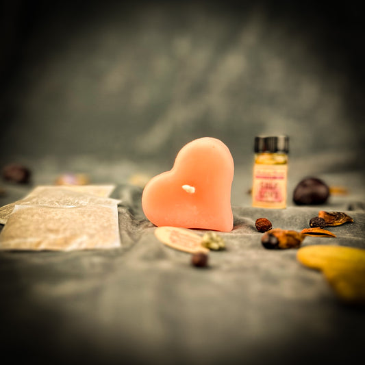 Mini Heart Candle Spell Kit - Love Influence & Emotional Healing Magic