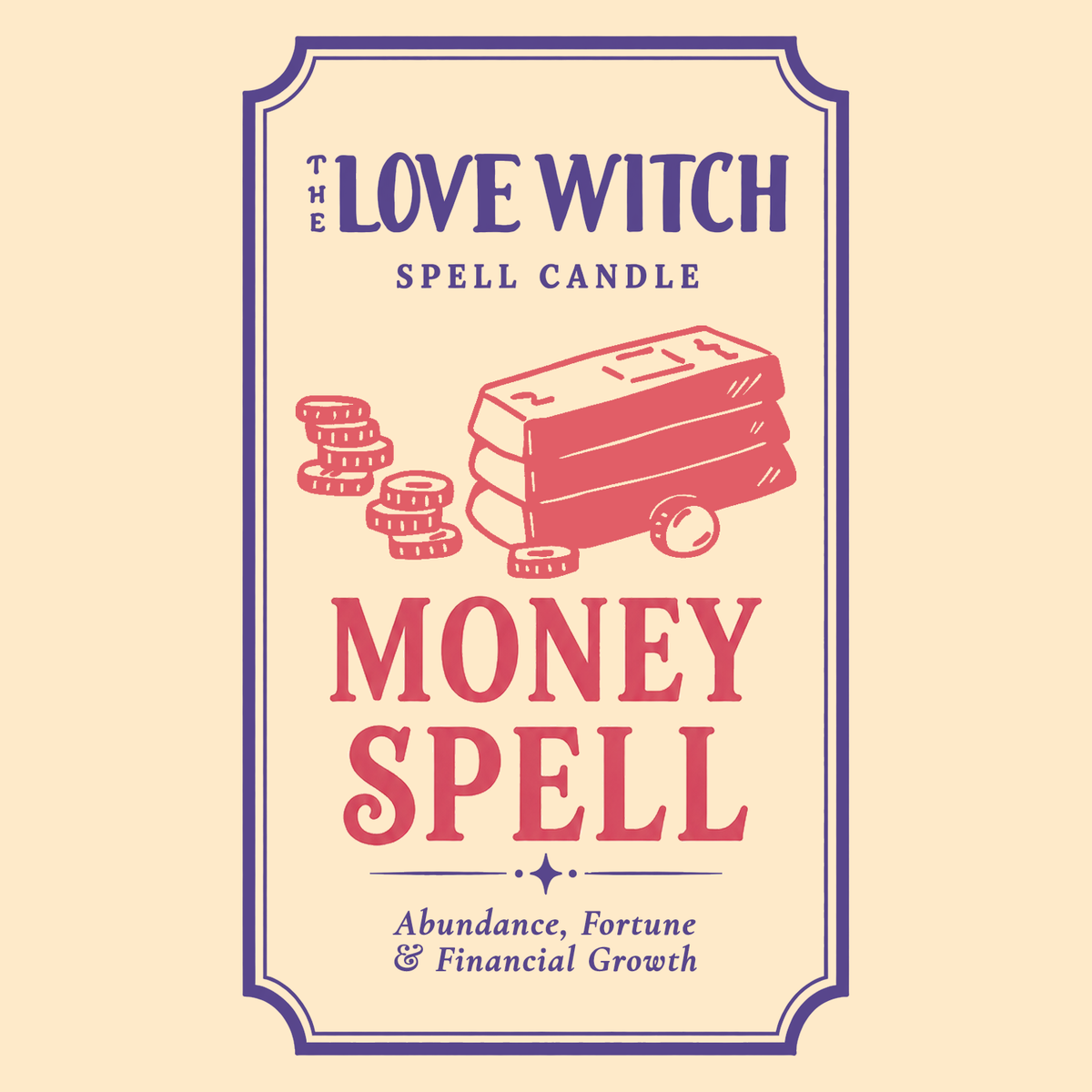 Money Spell - Beeswax Vigil Candle by The Love Witch