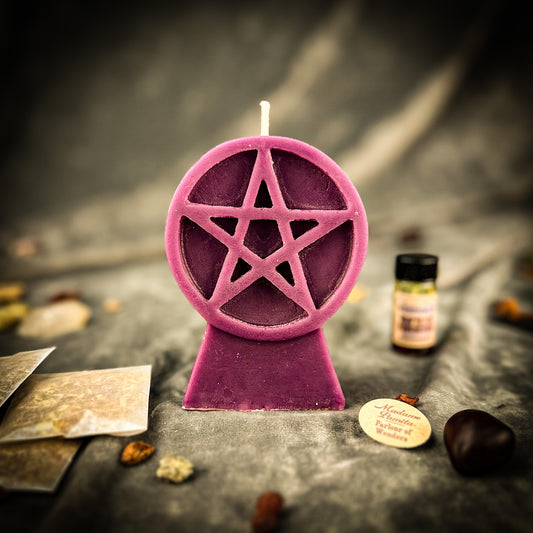 Pentacle of Protection Candle Spell Kit - Five Elements & Spiritual Safety Magic