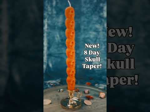 Beeswax Eight Day Skull Taper 