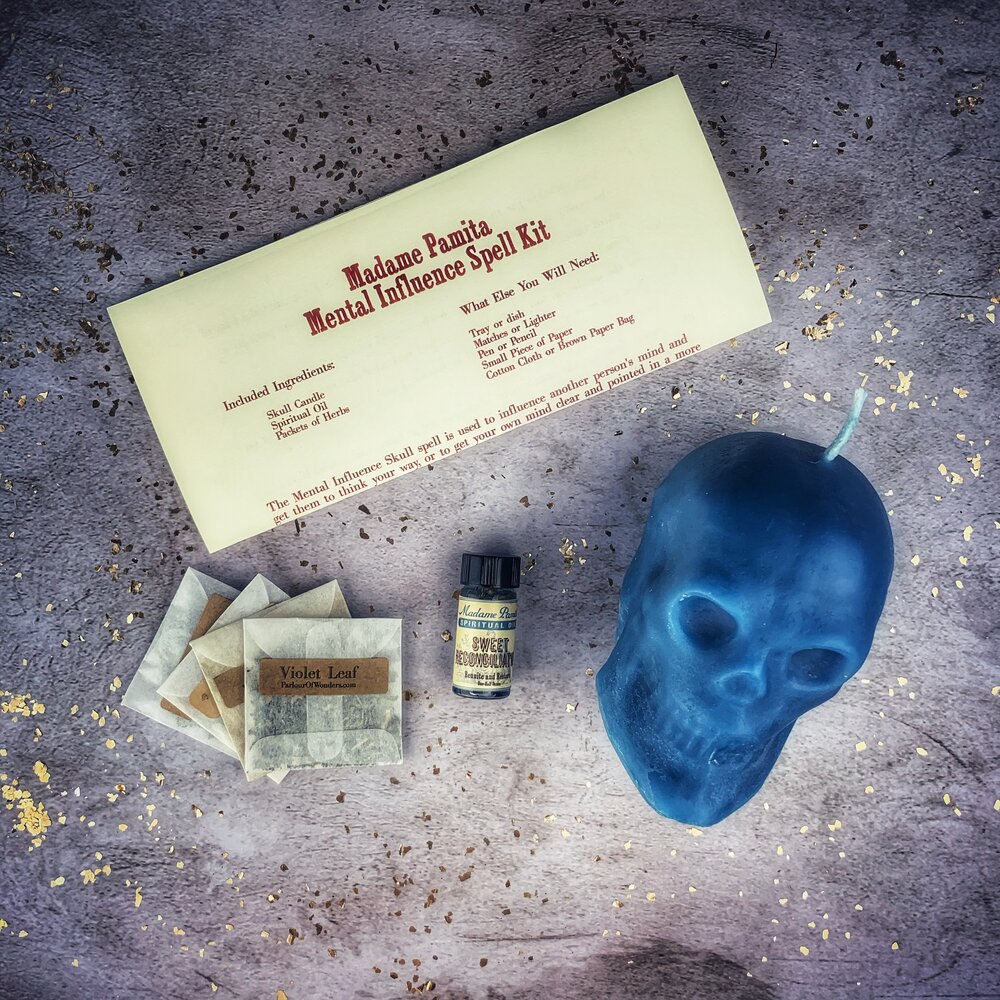 Mental Influence Candle Spell Kit Blue