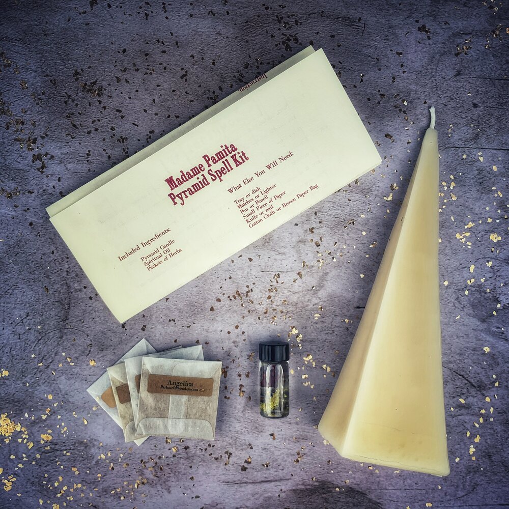 Pyramid of Power Candle Spell Kit White