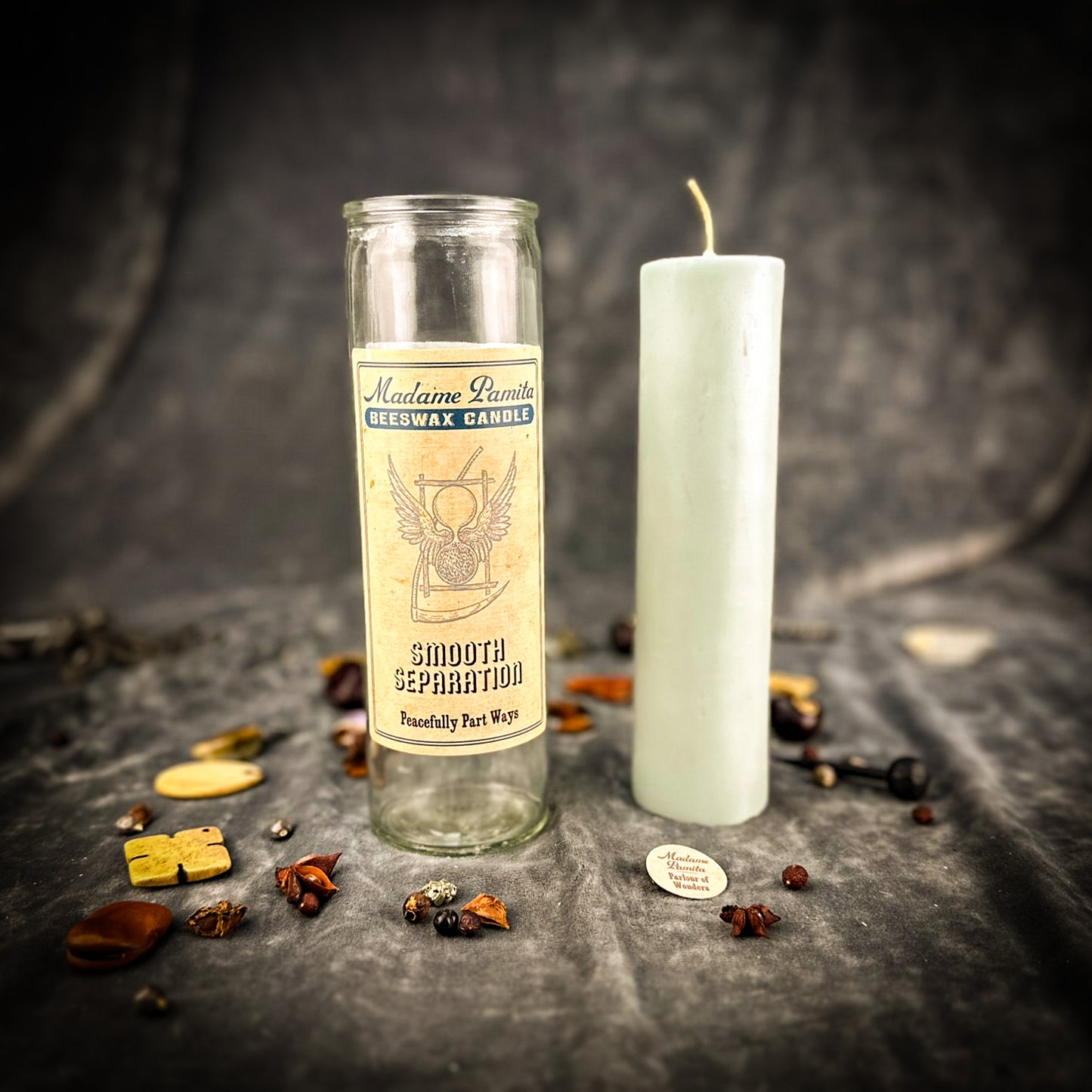 Smooth Separation Beeswax Vigil Candle by Madame Pamita - Peaceful & Permanent Parting