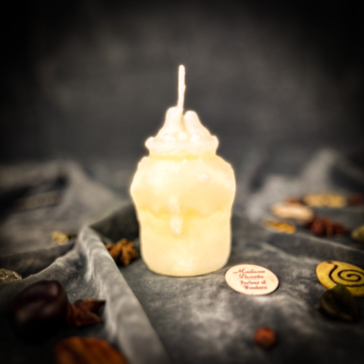 White Beeswax Spring Bird Nest Paska Spell Candle - New Beginnings, Home & Nurturing