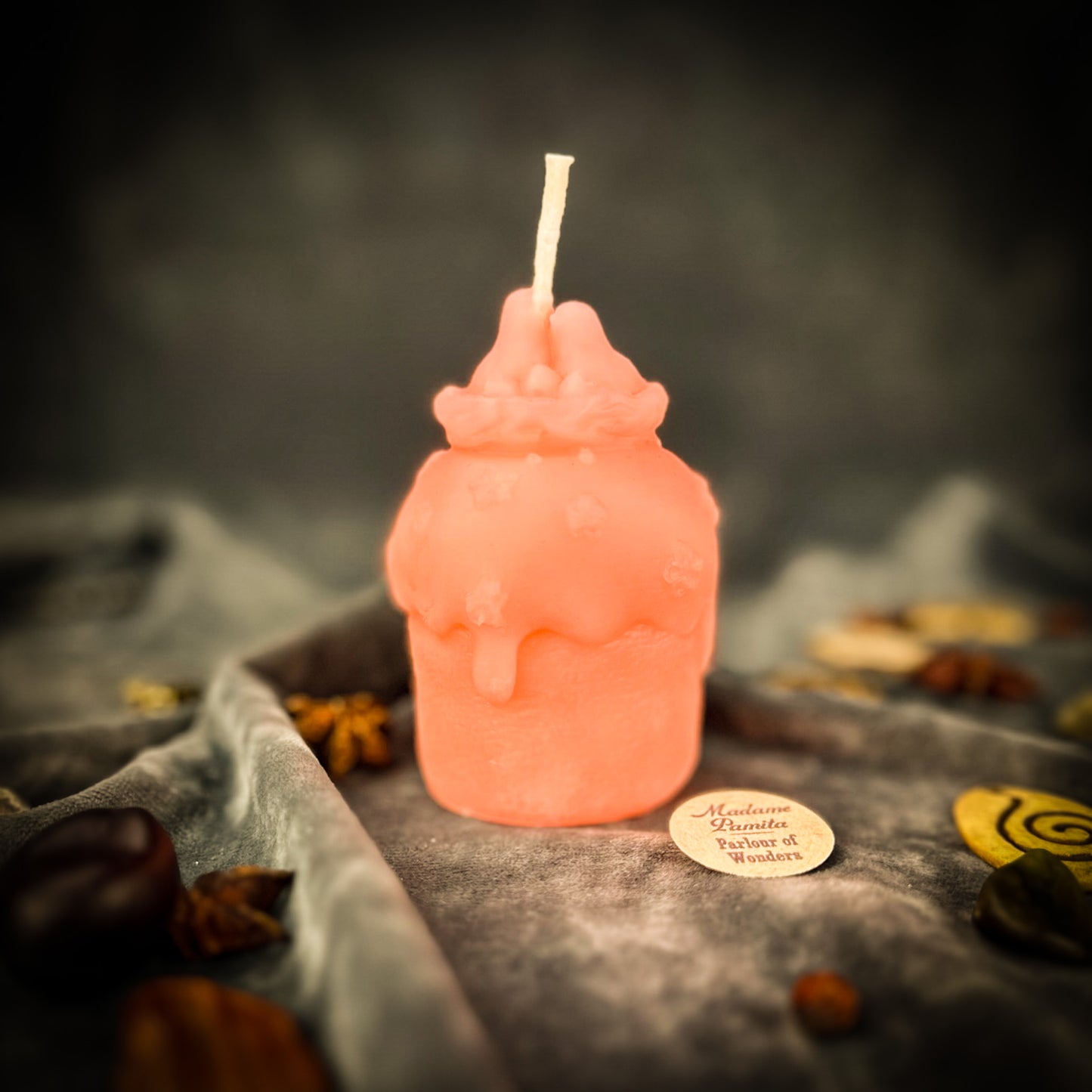 Pink Beeswax Spring Bird Nest Paska Spell Candle 