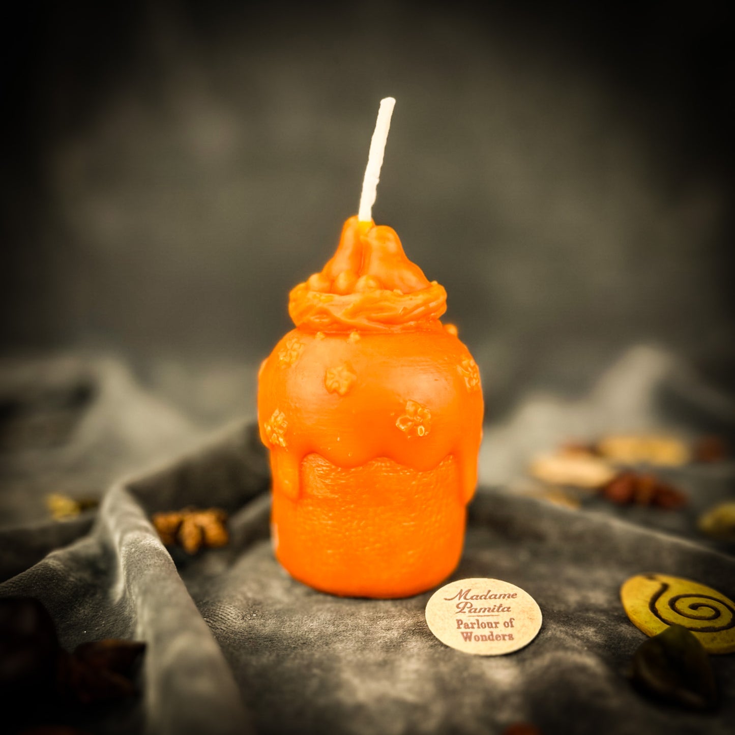 Orange Spring Bird Nest Paska Spell Candle