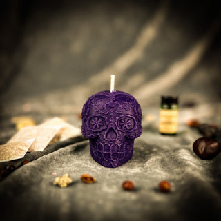 Sugar Skull Candle Spell Kit – Día de los Muertos Ancestor & Remembrance Magic