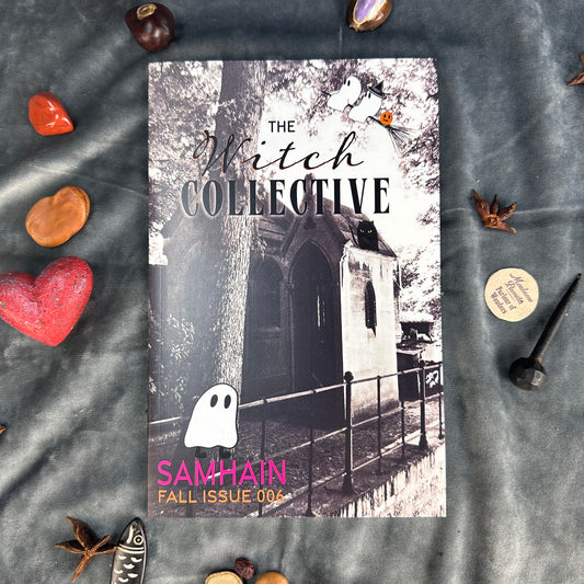 Another collectible issue of The Witch Collective Zine - Fall Issue 006 Samhain made with magick by Gina McMillen of Black Lake Witch and Miss Kelly of the Parlour of Wonders.