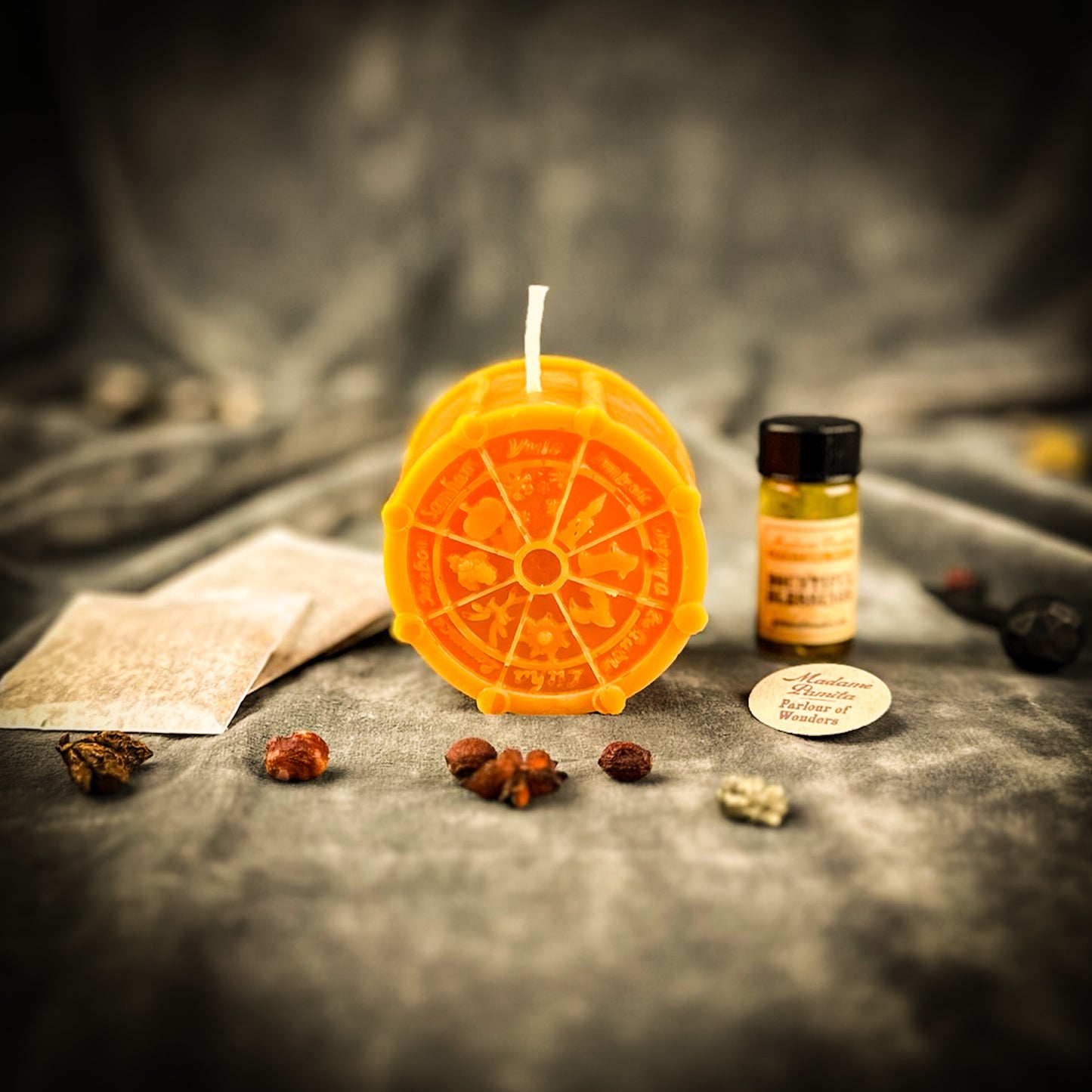 Orange Wheel of the Year Wishes Candle Spell Kit