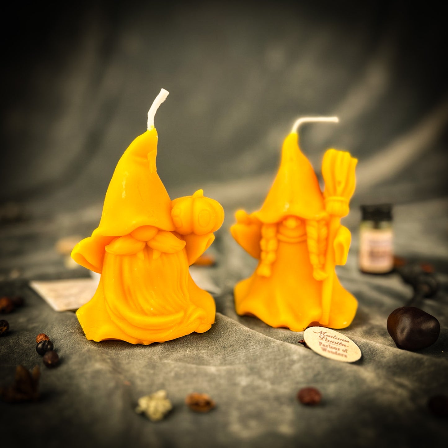 Witch and Wizard Gnomes Candle Spell Kit - Home Protection & Abundance Magic