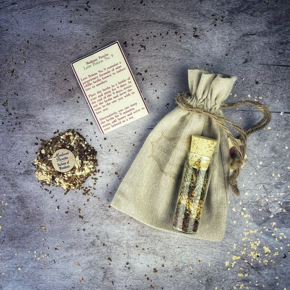 Bottle of 24k Real Gold Flakes  Madame Pamita's Parlour of Wonders